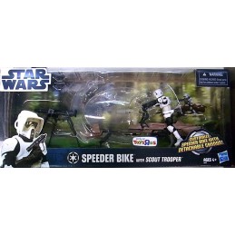 Speeder bike with scout trooper