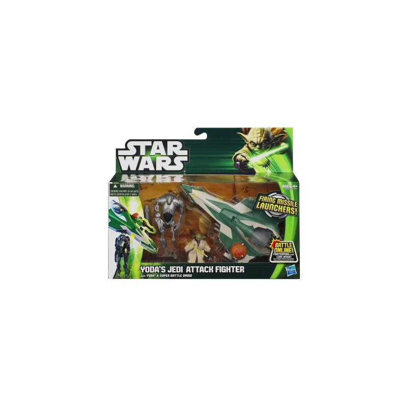 Star Wars Yoda's jedi attack fighter with Yoda & Super Battle Droid