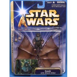 Star Wars Saga Gold Ewok with Attack Glider (Assault on Endor)