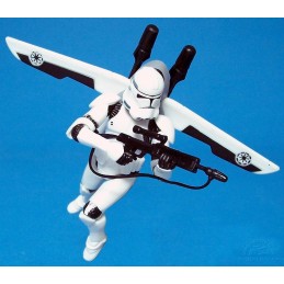 Clone trooper with firing jet backpack