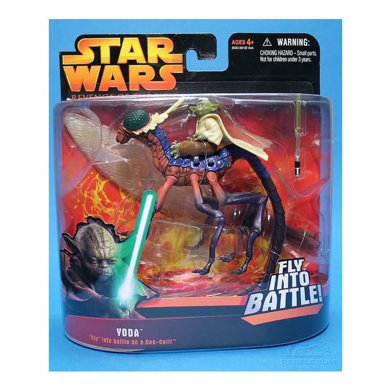 Yoda"fly" into battle on a can-cell
