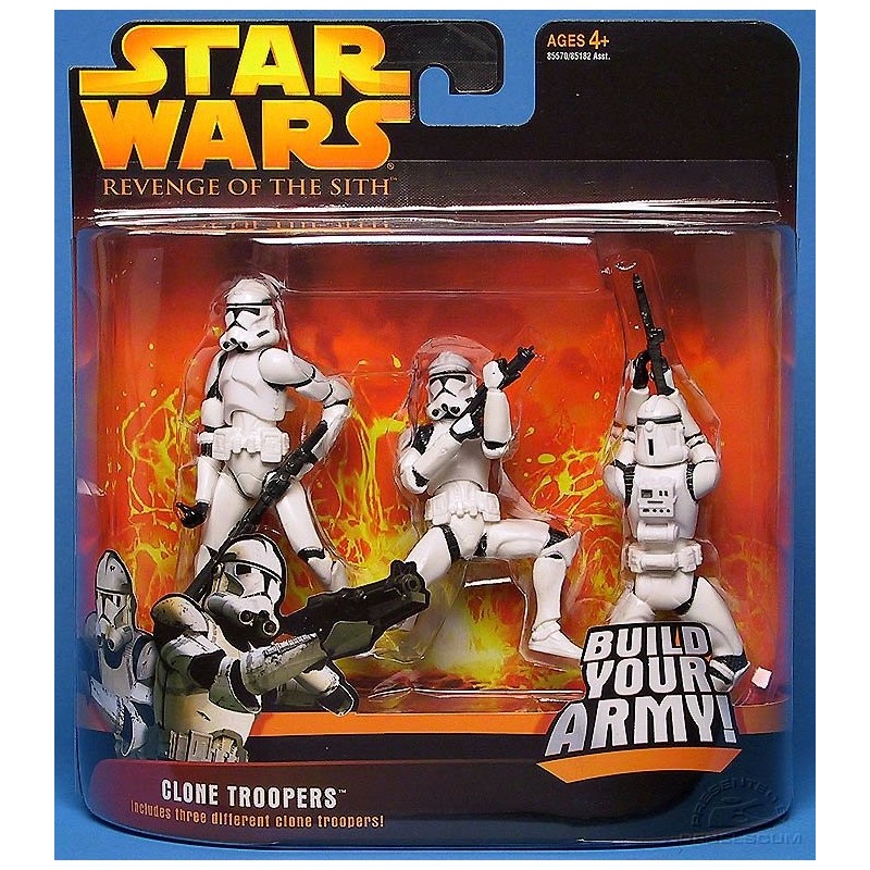 Clone troopers includes three different clone troopers white version