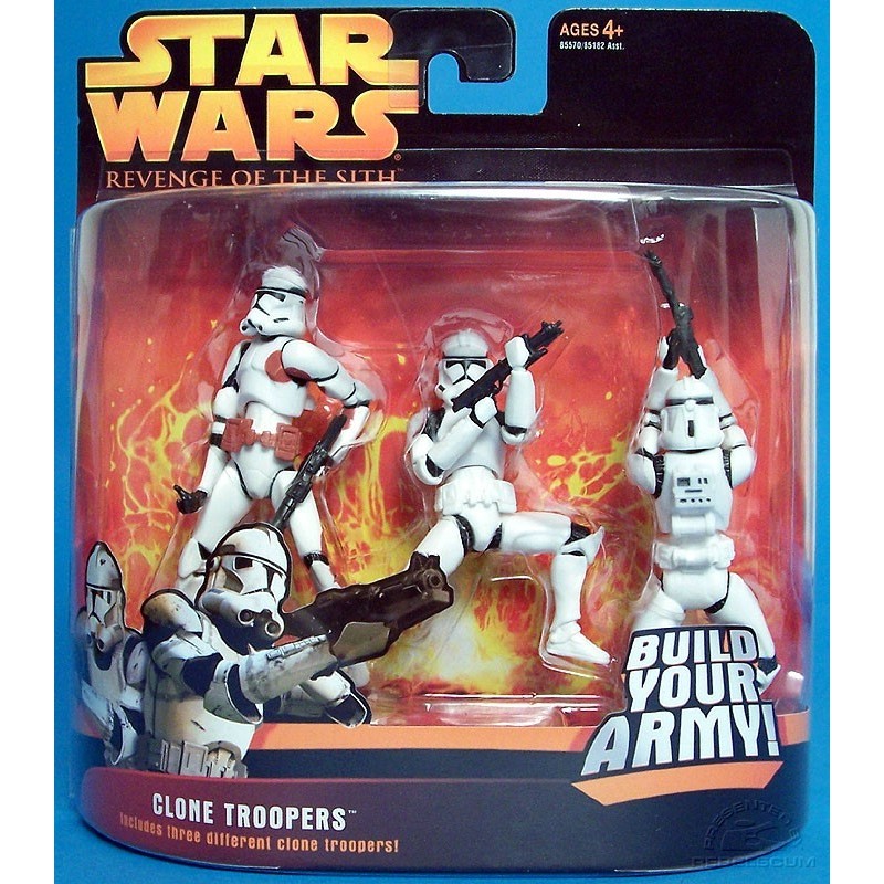 Clone troopers includes three different clone troopers red version