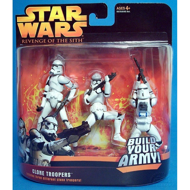 Clone troopers includes three different clone troopers blue version
