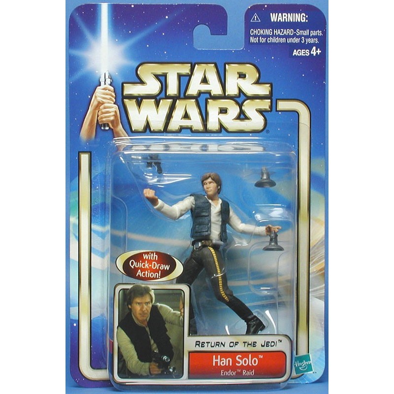 Han Solo Endor Raid Action Figure for sale online Hasbro Star Wars Episode 2 