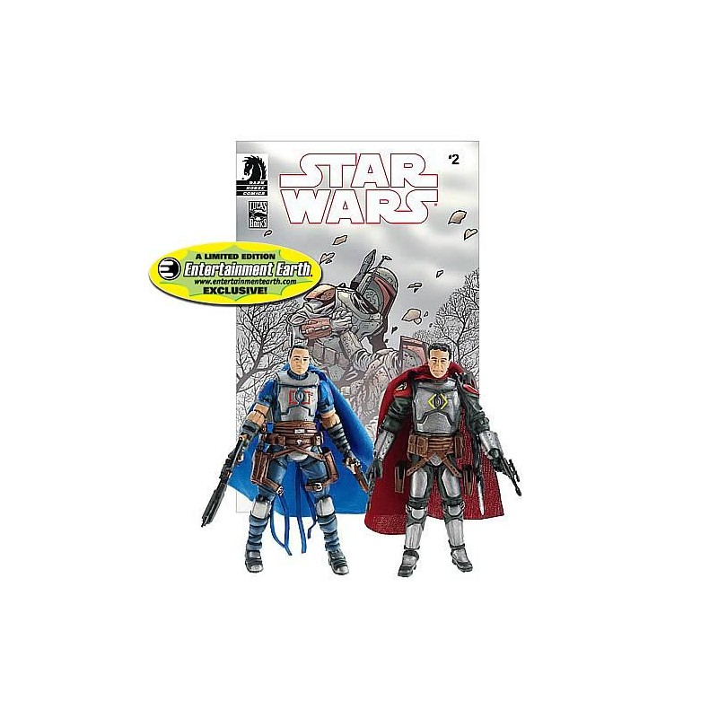 Jaster Mereel and Montross Jango Fett: Open Seasons n°2 comic book reprint and helmets for both figures